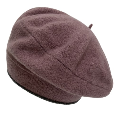 dirty-pink-beret-with-mid-grey-trim
